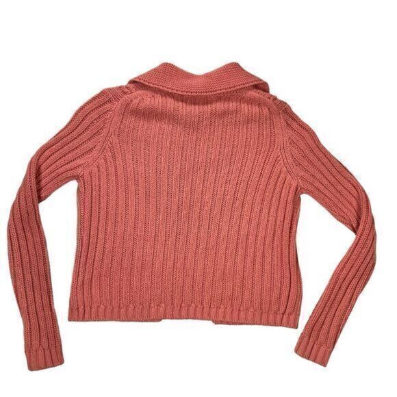 Ann Taylor Loft Studio Cardigan Sweater Womens Small Pink Granny Core Open Knit - Picture 6 of 16
